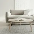 Журнальный столик круглый, Place it Home, цвет беленый дуб, диаметр 81см