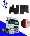 Автомобильные коврики EVA/ЕВА/ЭВА для КАМАЗ 5490 Нео/KAMAZ 5490 Neo 2013-н. в черный красный