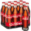 Газированный напиток Coca-Cola Classicклассический, кола, 0.33 л, стеклянная бутылка, 12 шт.