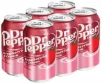 Газированный напиток Dr Pepper Strawberries & Cream со вкусом клубники и крема (США), 355 мл (6 шт)
