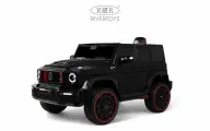 Детский электромобиль RiverToys Z999ZZ с дистанционным управлением, полноприводный, одноместный черный