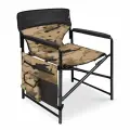 Кресло складное НИКА КС2/К камуфляж коричневый/черный