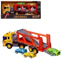 Игровой набор Abtoys Спецтехника Спецтехника Автовоз-трейлер Автовоз с 4 машинками C-00502