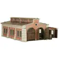 Сборная модель Умная Бумага Паровозное депо (305) 1:87 коричневый