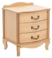 Тумбочка прикроватная Джульетта 3 ящ. (светлый дуб) Вис