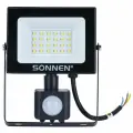 Прожектор светодиодный с датчиком движения 20Вт, 6500К, 1600Лм, IP65,122х146х51мм, черный, SONNEN, 238416