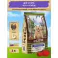 Корм сухой для собак всех пород 3 кг DEZZIE (Дэззи) Adult Dog, Индейка и Курица