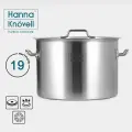 Кастрюля из нержавеющей стали Hanna Knovell, 19 л, d=32 см, h=22 см, толщина стенки 0,8 мм, металлическая крышка