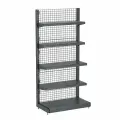 Стеллаж торговый металлический с сетчатой задней стенкой графф №3-2.15-1 с полками