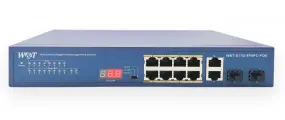 Неуправляемый коммутатор 8 портов, поддержка POE, W&T-S17G-8P4PC-POE
