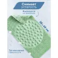 Коврик для ванной на присосках VILINA резиновый противоскользящий массажный 38х68 см Лужайка однотонный зелёный