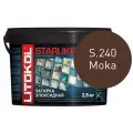 Затирка для плитки двухкомпонентная на эпоксидной основе Litokol Starlike EVO (2,5кг) S.240 moka