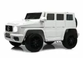 Детский электромобиль Rivertoys Mercedes-Benz G65 (E111EE) белый с дистанционным управлением, полноприводный