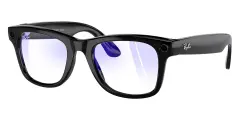 Умные очки с камерой Ray Ban WAYFARER Shiny Black/Clear (черный/прозрачный) RW4008 размер M
