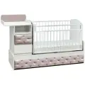 Кровать-трансформер маятник Дива Белый-пудра