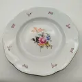 Блюдо круглой формы с цветочным декором, фарфор, деколь, золочение, Bohemia (Neurohlau)
