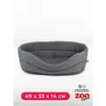 ZOOexpress Лежанка для собак и кошек NORD №3, 49х33х14 см серый