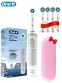 Электрическая зубная щетка Oral-B Vitality D100, 5 насадок, белая