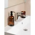Дозатор для жидкого мыла SOLIX, коричневый стеклянный дозатор для мыла, 1шт