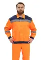 Костюм рабочий ЛЕГИОН куртка/полукомб. Оранжевый/Т. Синий, 48-50, 182-188