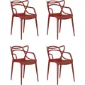 Набор 4 шт. Стул обеденный DOBRIN MASTERS, LMZL-PP601, кирпичный (R-05)