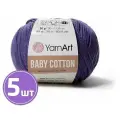 Пряжа YarnArt Baby cotton (455), фиолетовый, 5 шт. по 50 г