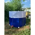 Бочка складная 200 L для воды, полива, бани и душа 3в1 ПВХ крышка и кран под душ дива TM