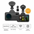 3в1: 2К видеорегистратор с радар-детектором сигнатурным и задней Full HD камерой (SONY), управлением через смартфон