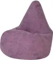 Мир Пуффов Кресло-мешок «Груша» Велюр фиолетовый XXXL, съемный чехол на молнии