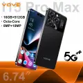 Смартфон I15 Pro Max, 16ГБ/512ГБ, Огромные шрифты, черный-Простой в использовании телефон для старших родных