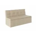 Диван кухонный с местом для хранения K-home Квадро, 125 см, экокожа бежевая
