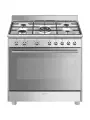 Варочный центр Smeg Concerto Classica SX91GM, нержавеющий, 5 газовых конфорок, 11,4 кВт