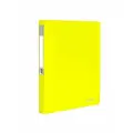 Папка на 2 кольцах BRAUBERG Neon 25мм желтая