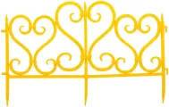 Забор декоративный МастерСад Ажурное желтый 3 м./ бордюр для сада и огорода / Ограждение садовое для клумб и грядок / забор пластиковый