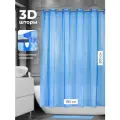 Штора для ванной 3D 180*200 NFD-3D-blue встроенные люверсы(кольца) синий