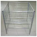Накопитель торговый для распродаж 80*80*80 см с регулируемым дном, покраска под серебро/цинк