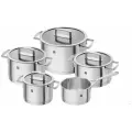 Набор кастрюль из нержавеющей стали Zwilling Vitality - 5 предметов, для всех видов плит с крышками