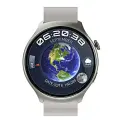 Смарт часы HW6 MINI AMOLED PREMIUM Series Smart Watch, iOS, Android, Bluetooth звонки, Уведомления, ChatGPT, 3 ремешка, Cеребристый