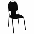 Стул для посетителей РС02М, черный каркас, ткань черная (532785)