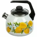 Чайник Сибирские товары Лимоны 3л, эмалированный, со свистком
