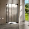 Душевой уголок Vincea Garda VSS-1G900CHB черный, стекло шиншилла