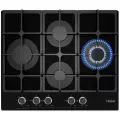 Газовая варочная панель Haier HHX-G64CWMB, встраиваемая, черный