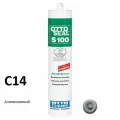 Профессиональный универсальный силиконовый герметик OTTOSEAL S100 PREMIUM С14 (алюминевый), 300мл