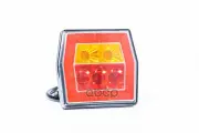 Фонарь задний универсальный светодиодный LED 12-36 В, 3-функциональный, стекло с желтым фильтром указателя поворота и красным.