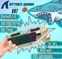 Игровая клавиатура ATTACK SHARK X87 Механическая, Русская раскладка, Бежевый/Черный