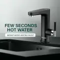 Мгновенный электрический кран горячей воды бытовой цифровой дисплей электрический водонагреватель черный -J