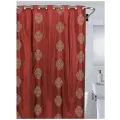 Штора занавеска для ванной 180х200 с вышивкой BORDO EFFECT встроенные люверсы (кольца)