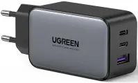 Сетевое зарядное устройство UGREEN X553 Nexode S без кабеля GaN 65W USB-A+2*USB-C серый
