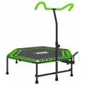 Батут UNIX line FITNESS Green PRO (125 см), счетчик прыжков, эргономичная ручка, салатовый UNIXLINE