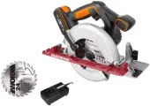 Дисковая пила аккумуляторная WORX WX530, 165 мм, 20 В, АКБ 2,0 А*ч, ЗУ 2 А, коробка